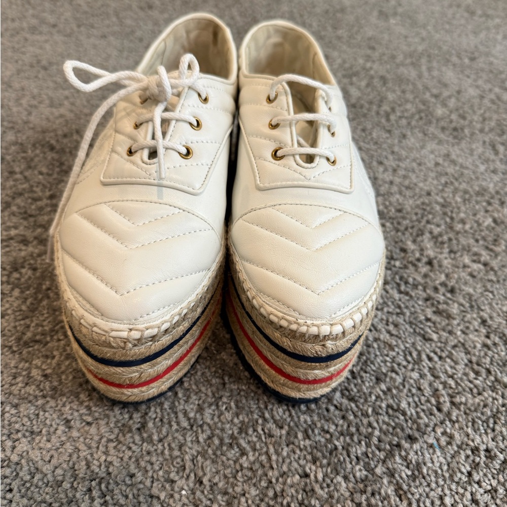 Gucci Women's White Espadrille Sneakers - Picture 2 of 3
